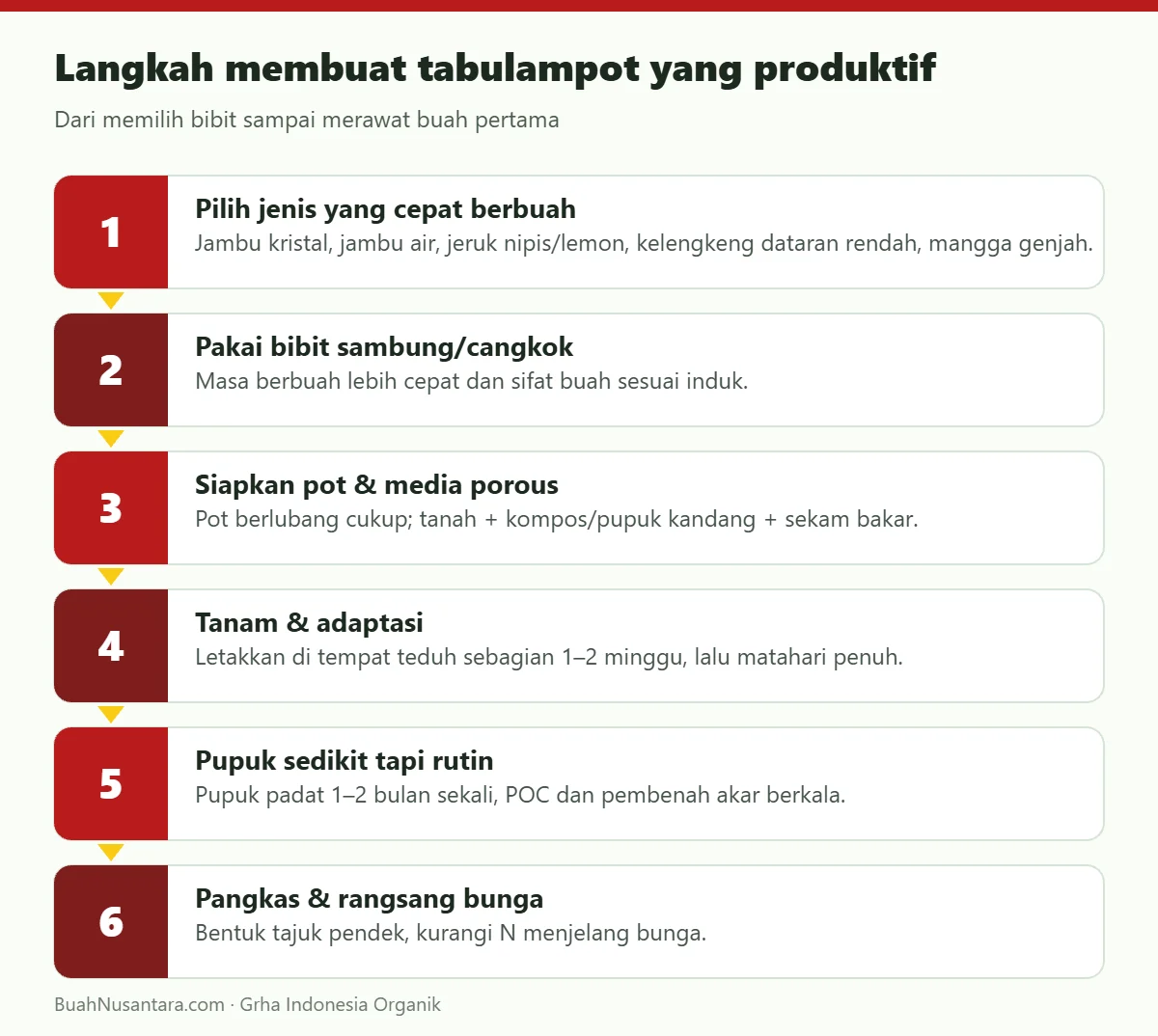 Langkah membuat tabulampot yang produktif
