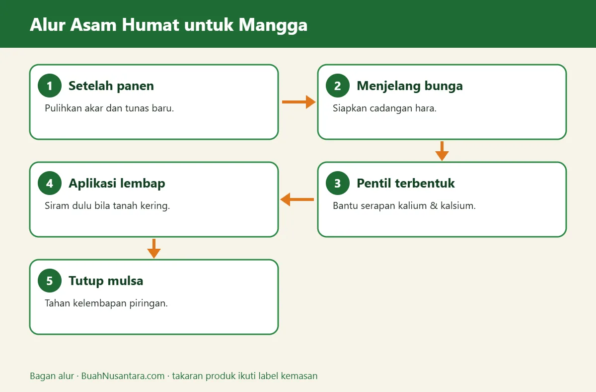 Bagan alur asam humat untuk mangga