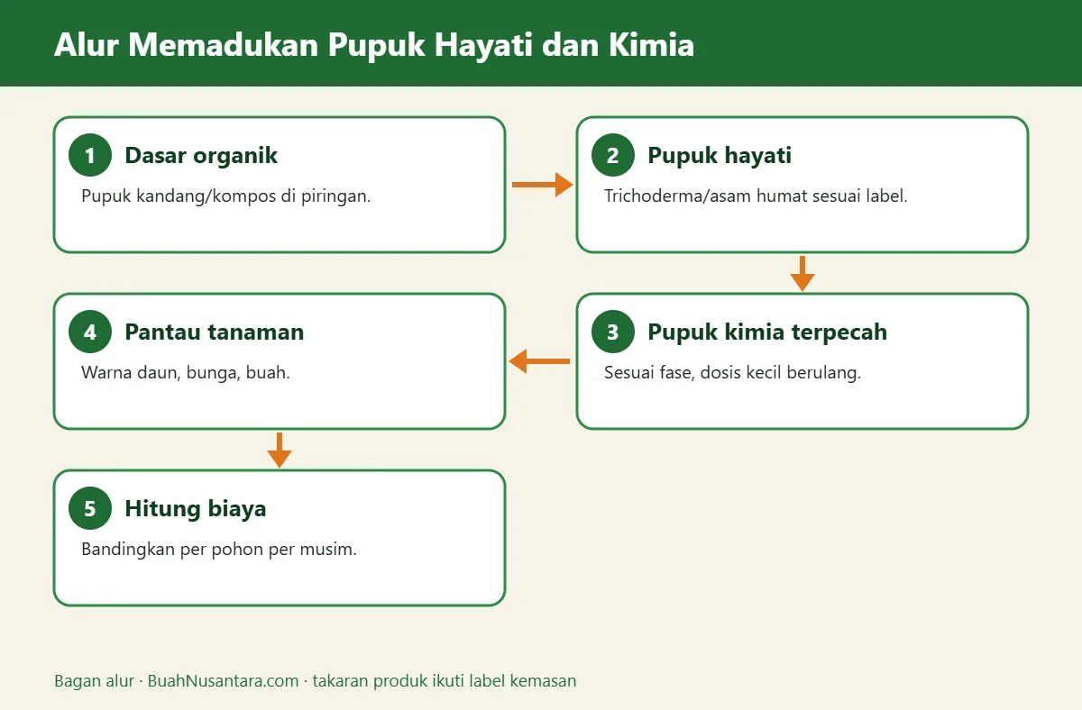 Bagan alur pupuk hayati vs pupuk kimia