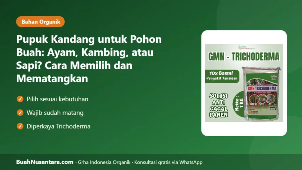 Pupuk kandang untuk pohon buah