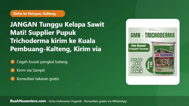 JANGAN Tunggu Kelapa Sawit Mati! Supplier Pupuk Trichoderma kirim ke Kuala Pembuang-Kalteng, Kirim via Sampit Sebelum Hujan Rutin