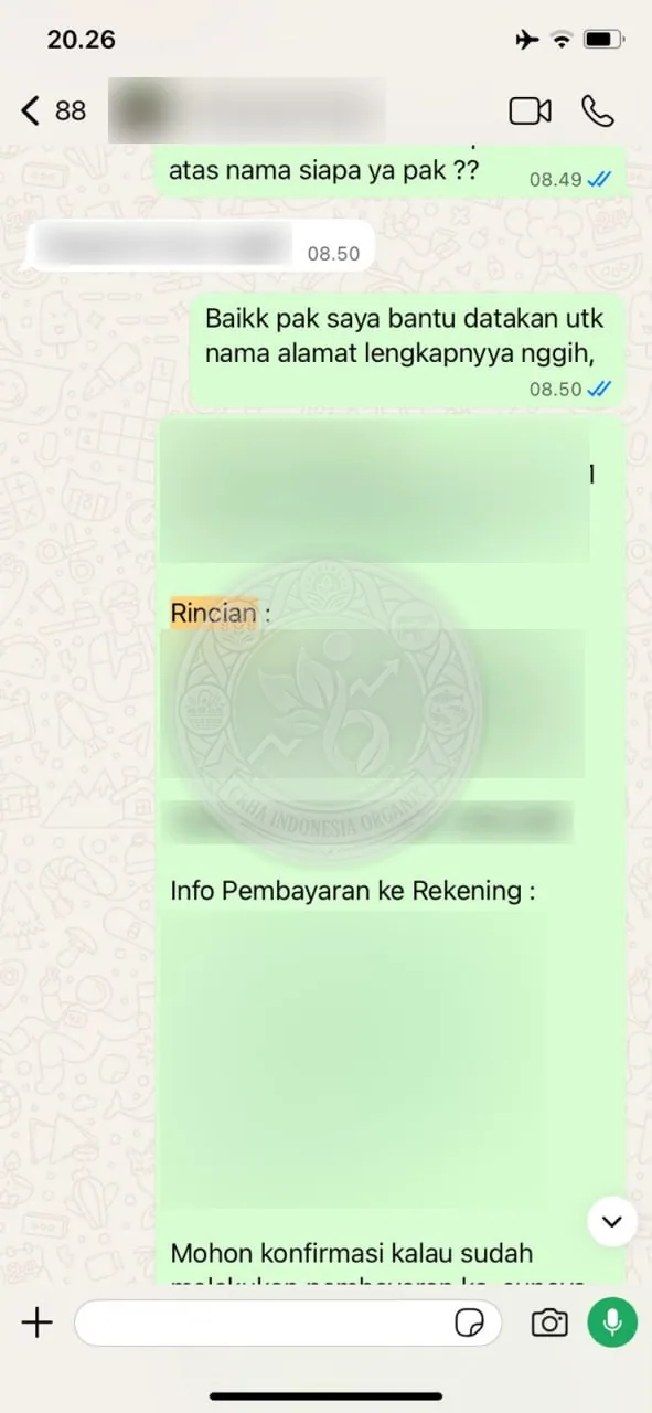 Testimoni Grha Indonesia Organik: order pupuk dikirim ke palangka raya, kalimantan tengah