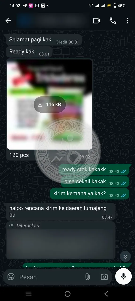 Testimoni Grha Indonesia Organik: kiriman pupuk ke dkpp lumajang
